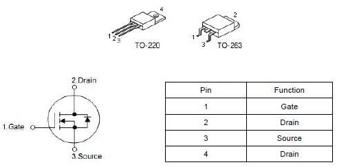 安定器 MOS管75NF75 80A/80V規(guī)格書(shū)-TO-220、263封裝-KIA MOS管