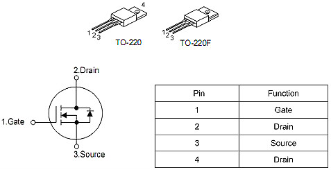國產(chǎn)MOS管 KNF6140A 10A/400V TO-220、TO-220F封裝-KIA MOS管