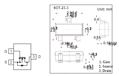 si2302場效應管參數(shù),引腳圖,si2302中文資料-KIA MOS管