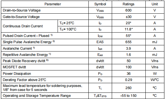 20a600v,60R180場(chǎng)效應(yīng)管